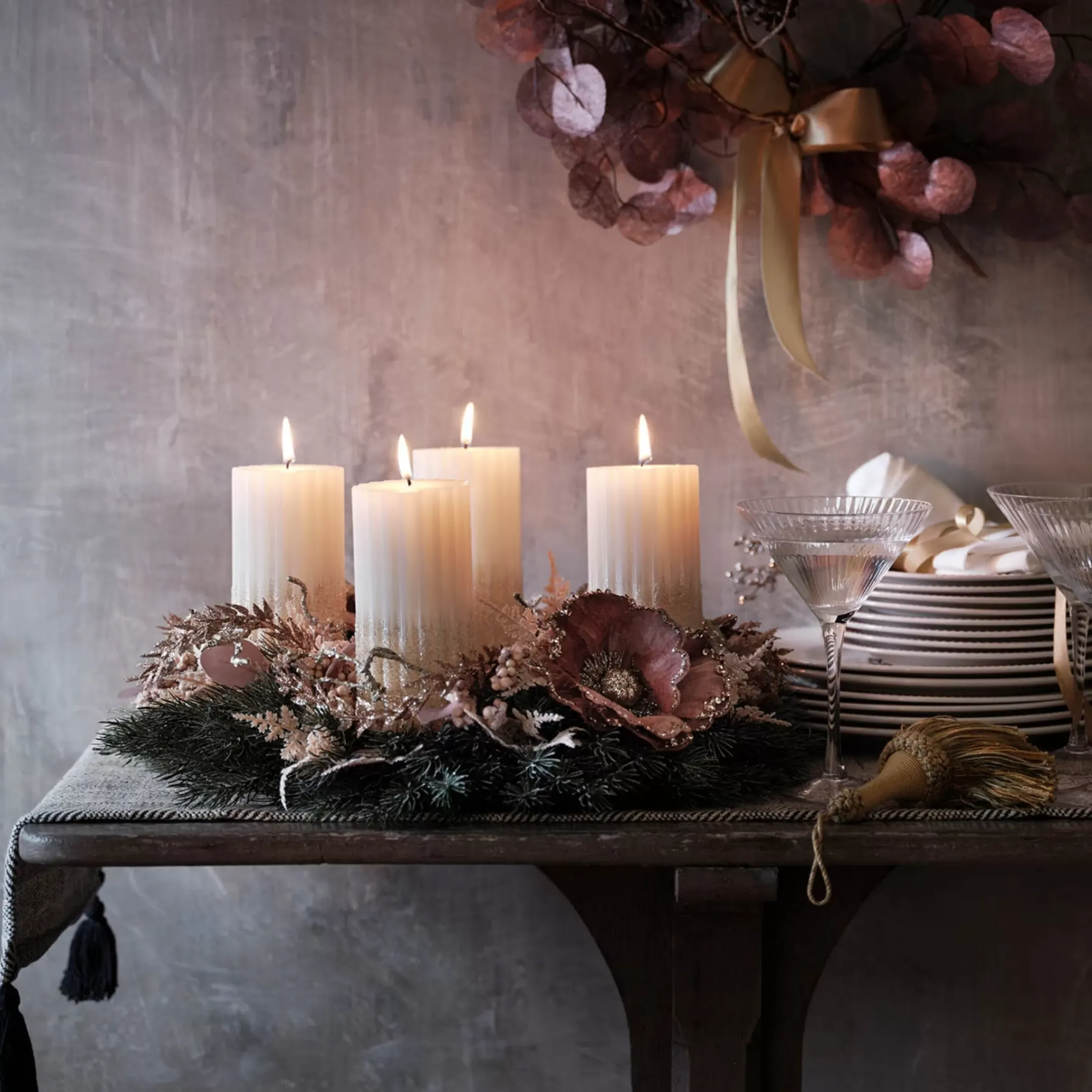 Depot Set De Couronne De L'Avent Décorative Classic Christmas