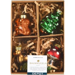 Depot Set De Décoration En Verre Pour Le Sapin