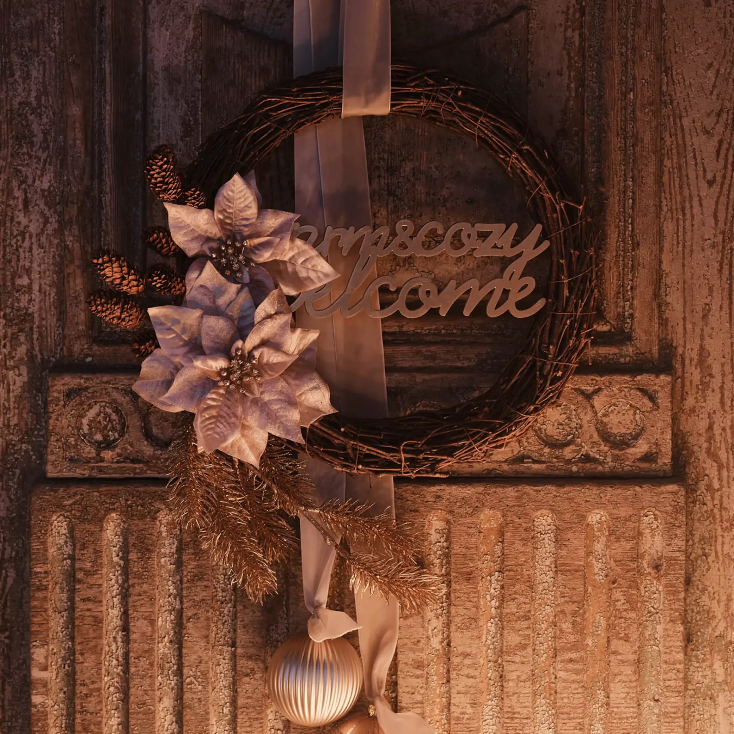 Depot Set De Décoration Porte-Bougies De Noël Golden Glam