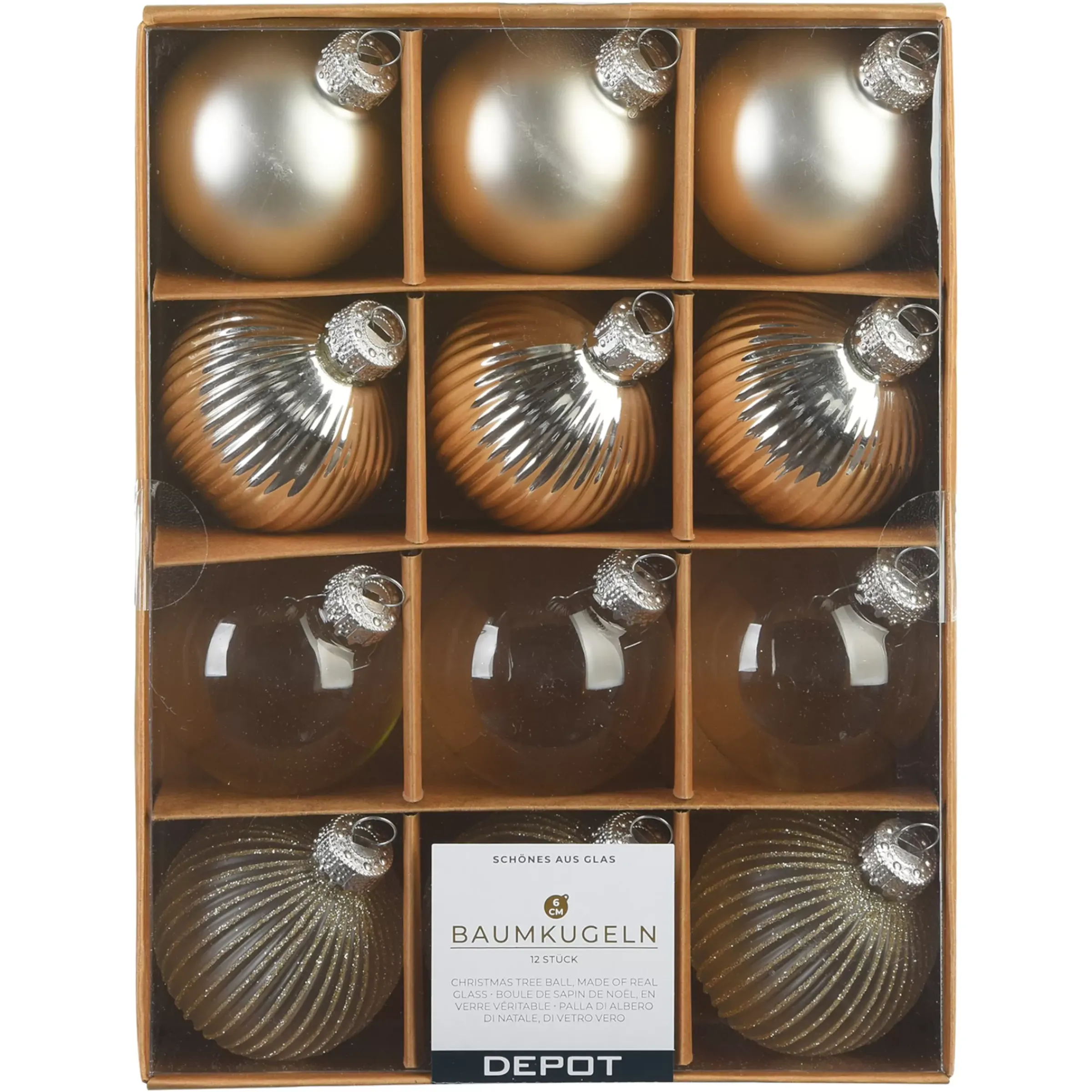 Depot Set De Décoration Porte-Bougies De Noël Golden Glam