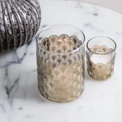 Depot Set De Verres A Bougie Chauffe-Plat Artdeco