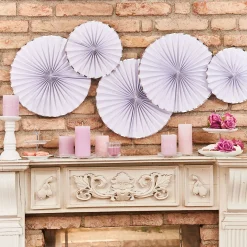 Depot Set D'Eventails Décoratifs Bord Argente Clearance