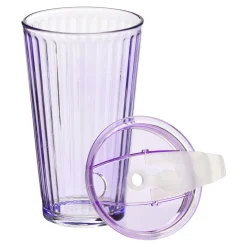 Depot Verre À Boire Shine Avec Couvercle Fashion